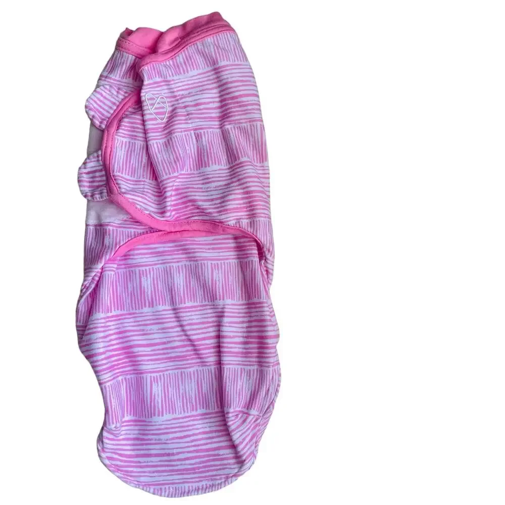 SwaddleMe Natural Position 2-in 1 Swaddle Easy Change Zipper Pink 7-14 lbs